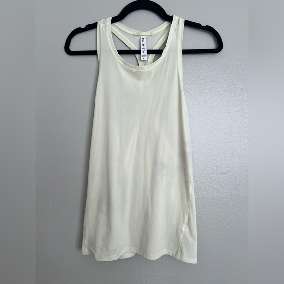 Athleta Women's Sheer Racerback Tank Top Yellow Size S Activewear - Picture 1 of 5